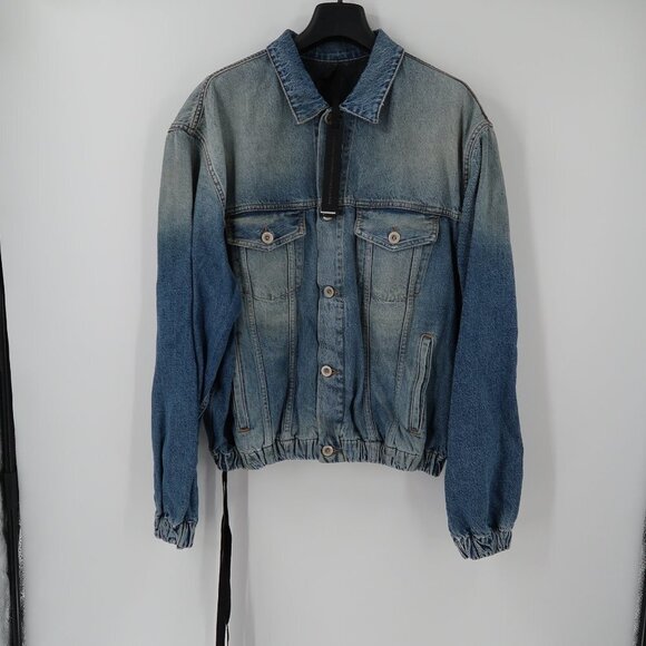 UNRAVEL PROJECT Blue Cotton Oversized Denim Jacket - Blue Size 52 or US XL - Picture 1 of 8